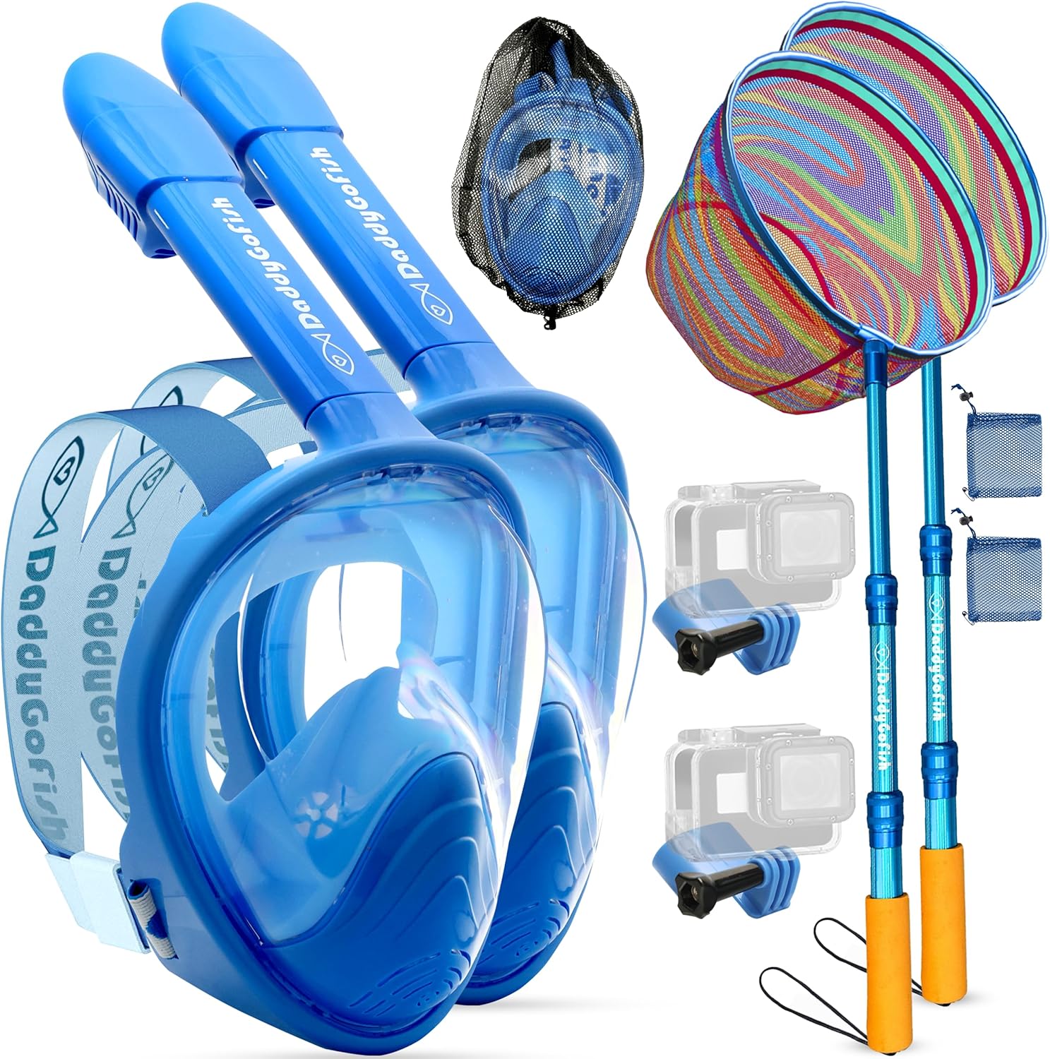 Kids Snorkel Set | Anti-Fog Mask & Landing Net Combo