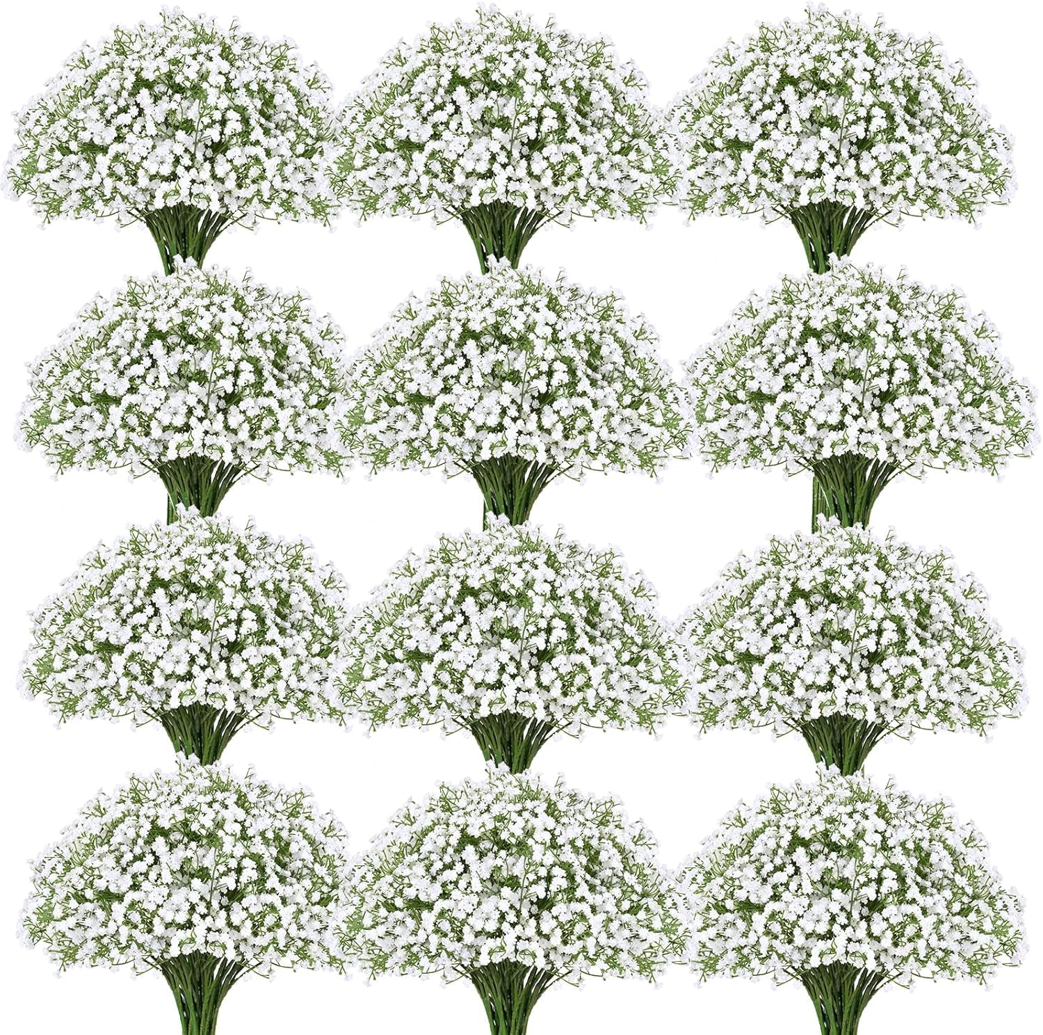 100 Pcs Artificial Baby's Breath Flowers for Wedding Decor