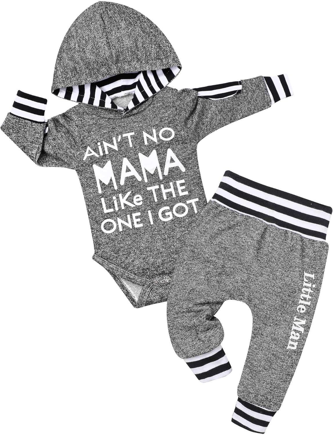 Fommy Plaid Letter Print 2PCS Outfit Set