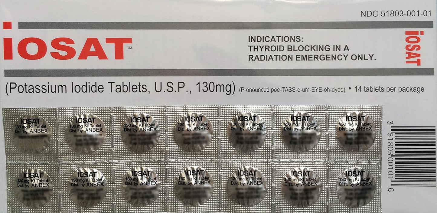 Pack of 3 Iosat Tablets for Effective Radiation Protection