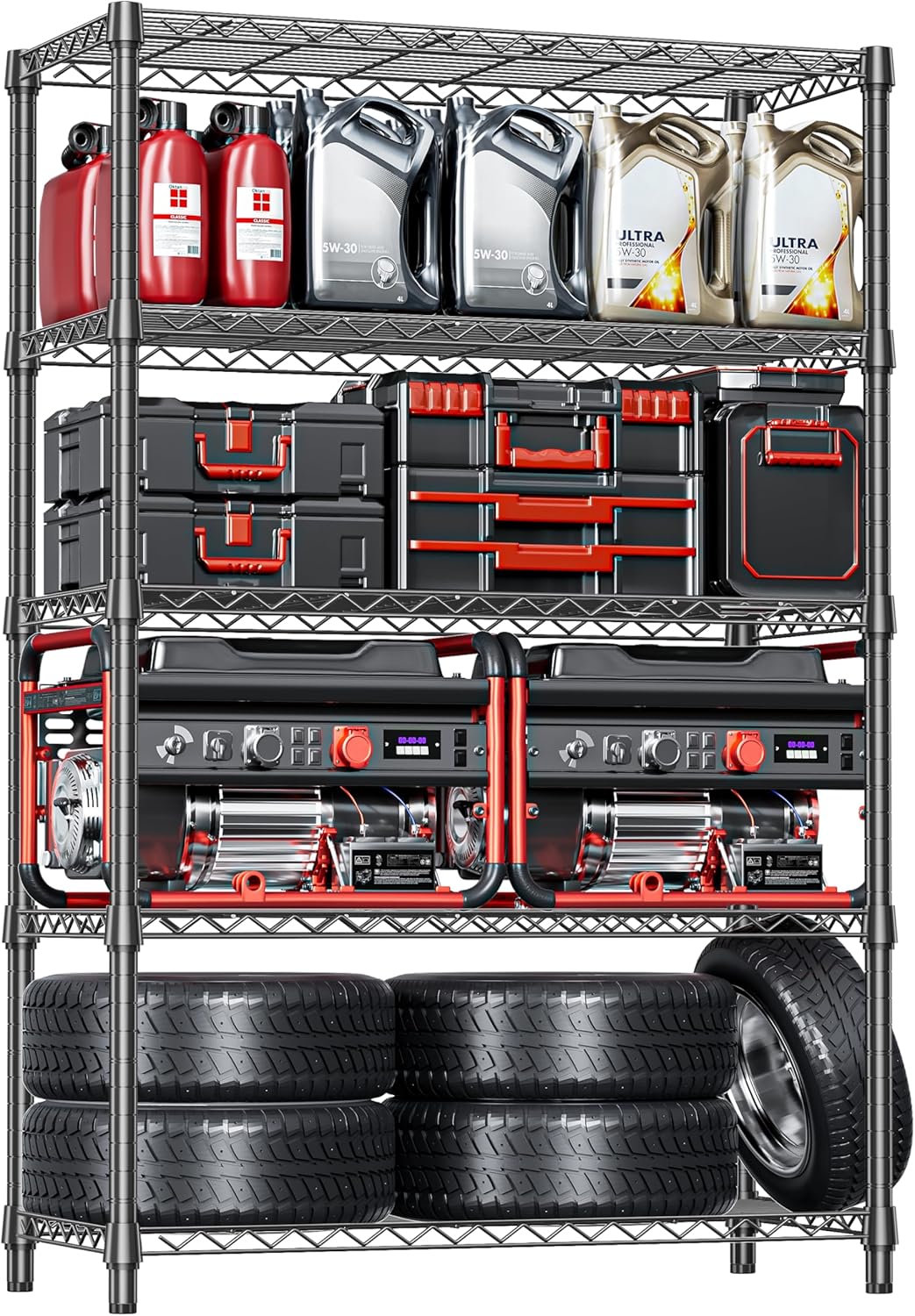 IZEUK 5-Tier Heavy Duty Metal Storage Shelving Unit for All Needs