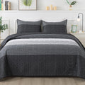 Andency King Size Quilt Set Black and White - Soft Lightweight