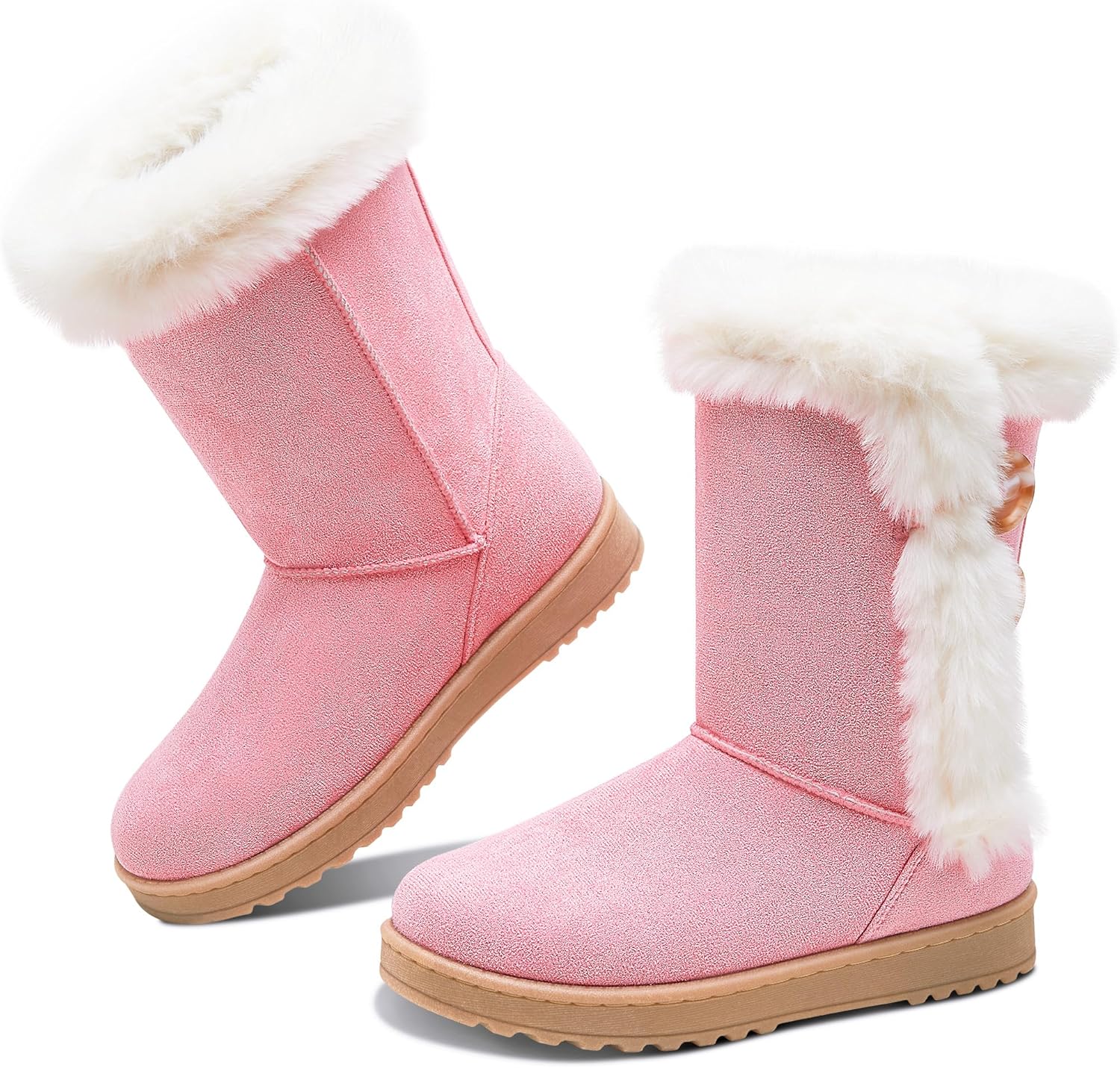 Obtaom Womens Winter Snow Boots Short Mid Calf Fashion Boot