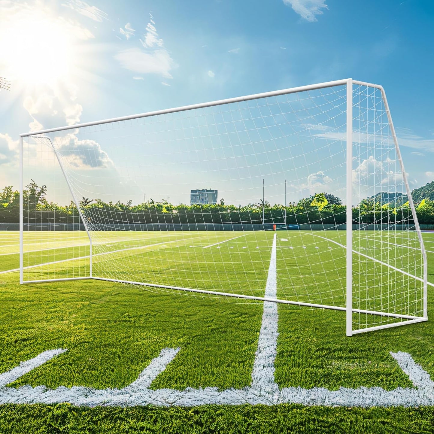 12X6/18X7/21X7/24X8FT Soccer Goal Heavy Duty Steel Frame