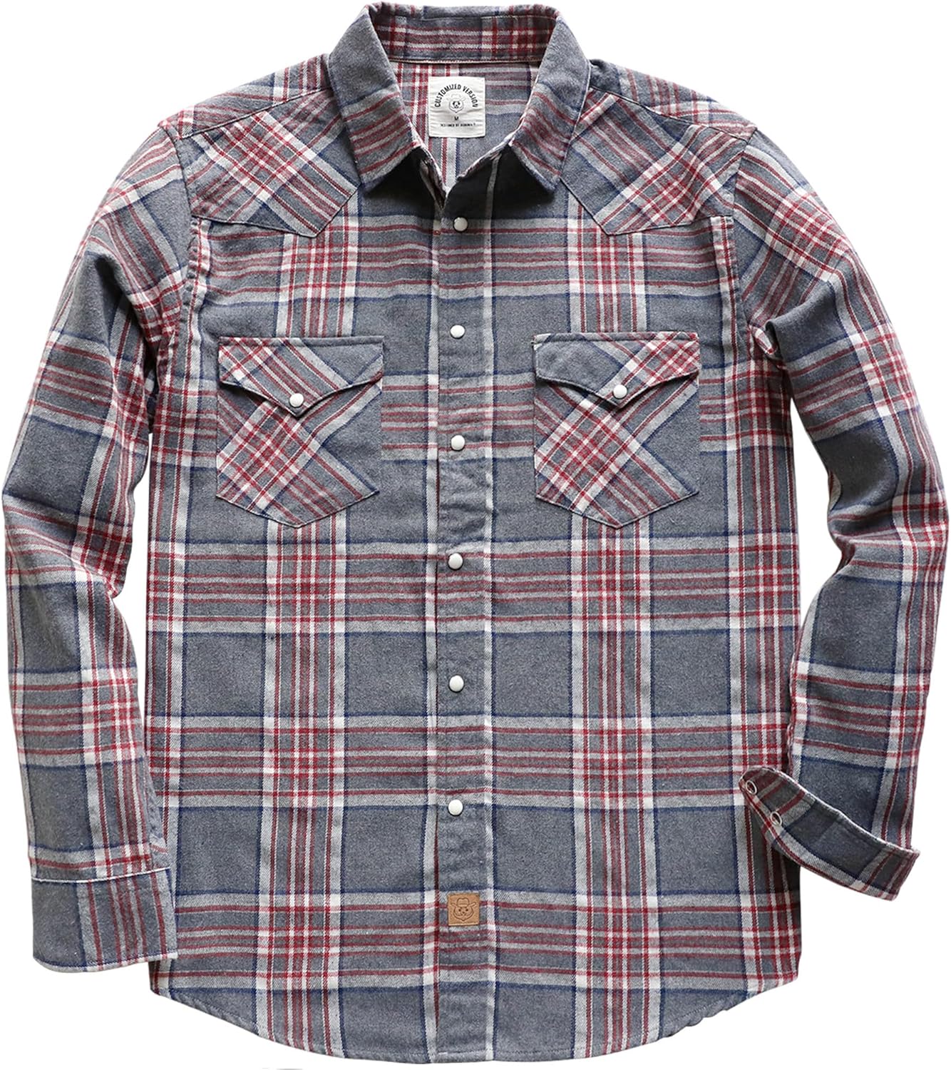 Dubinik Flannel Shirt for Men - Vintage Pearl Snap Western Style