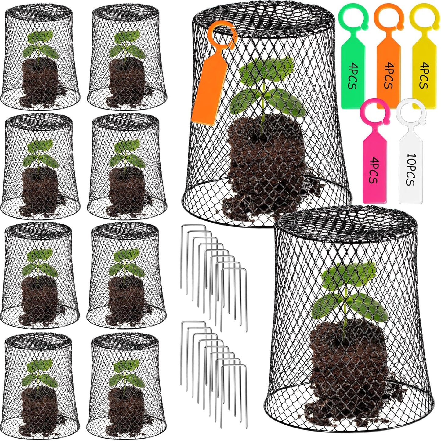 11in Chicken Wire Plant Covers - 10 Pcs Heavy Duty Protectors
