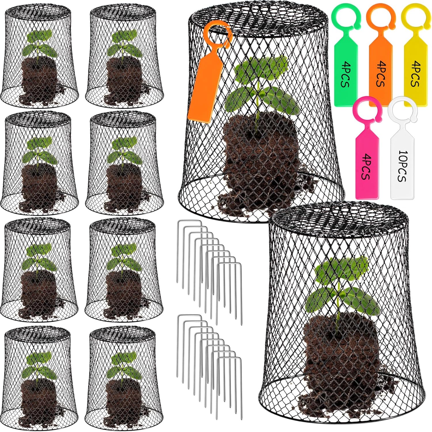 11in Chicken Wire Plant Covers - 10 Pcs Heavy Duty Protectors