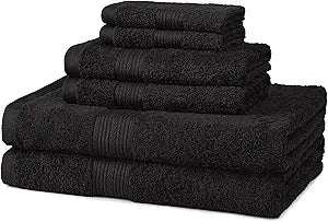 Fade Resistant Bath Towel Set - 6-Piece Cotton Collection