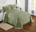 Emily Floral Chenille Bedspread King Size - Modern Hotel Comfort
