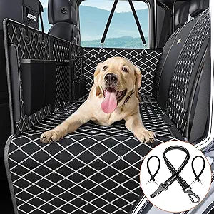 7-in-1 Dog Back Seat Extender with Waterproof Hammock Design