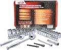 EPAuto 47 Piece 1/4-in and 3/8-in Drive Socket Set - Durable, Compact