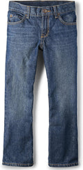 Boys' Bootcut Jeans - Soft, Adjustable Fit for Everyday Wear