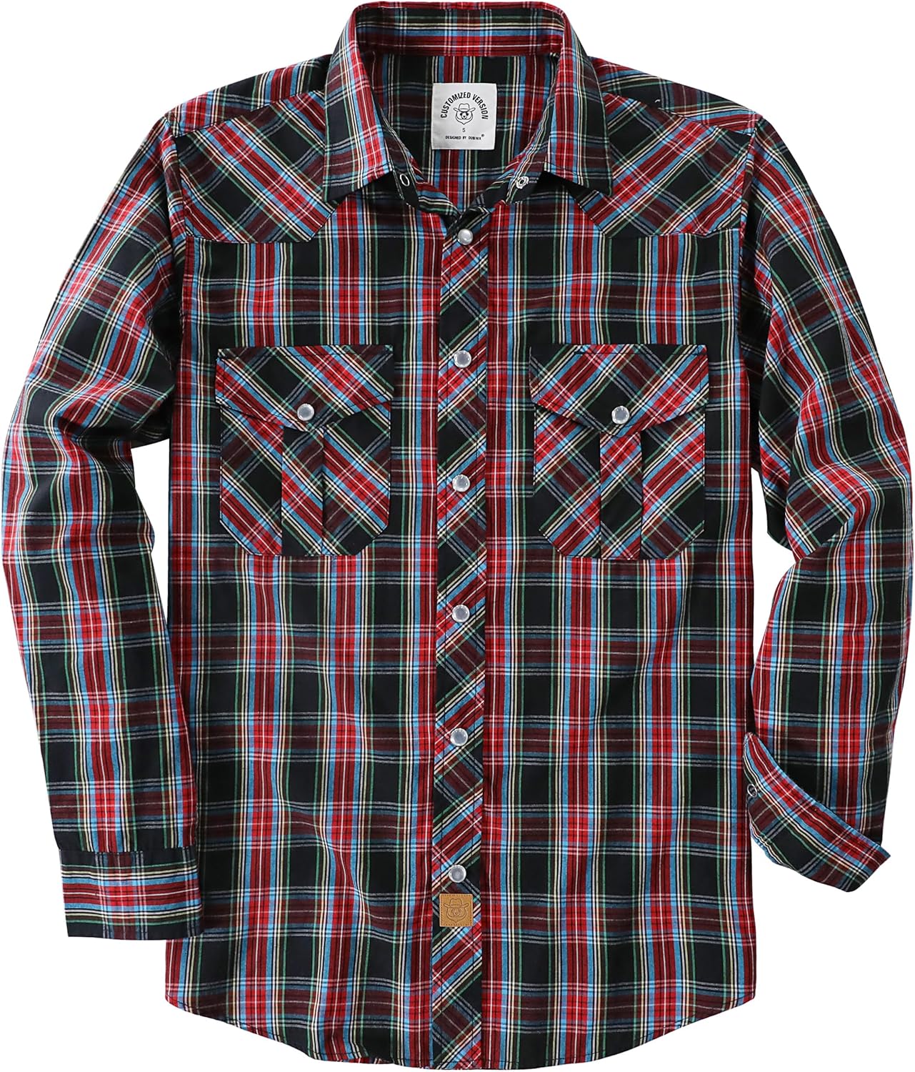 Dubinik Pearl Snap Shirts for Men: Vintage Casual Plaid Style