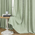 Joydeco Linen Curtains for Living Room 90 in Sage Green - Light