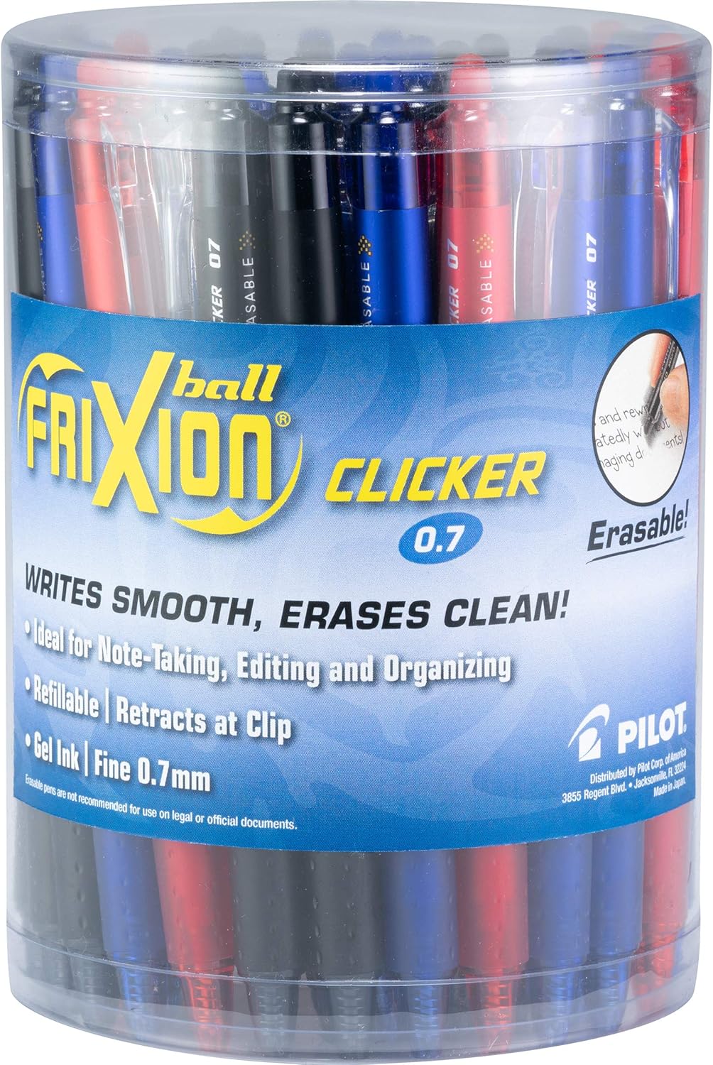 Pilot FriXion Clicker Erasable Gel Pens for Smooth Writing