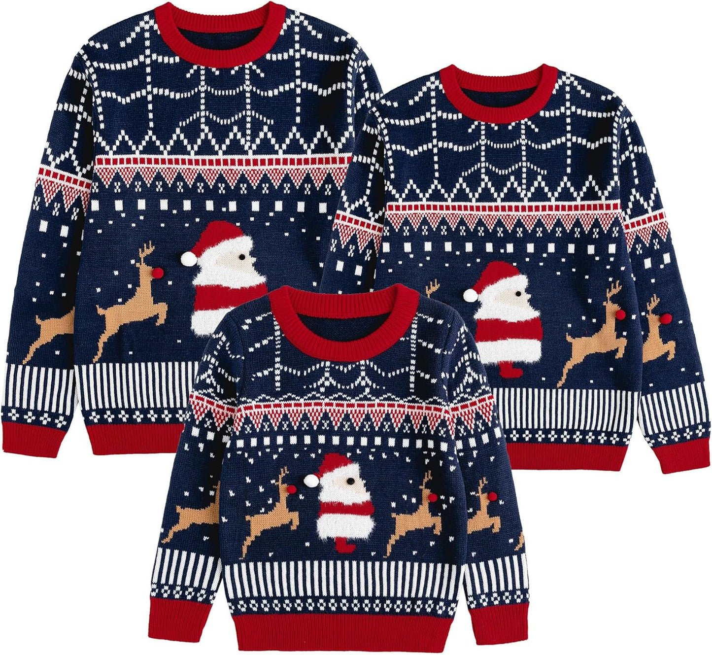 Curipeer Ugly Family Matching Christmas Sweaters for Everyone