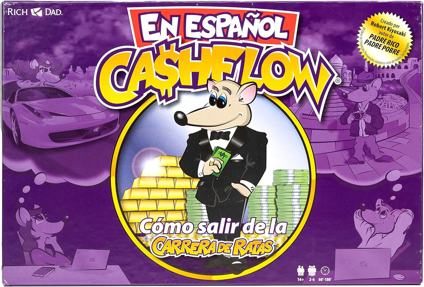 Rich Dad Cashflow Spanish Board Game for Fun Family Learning