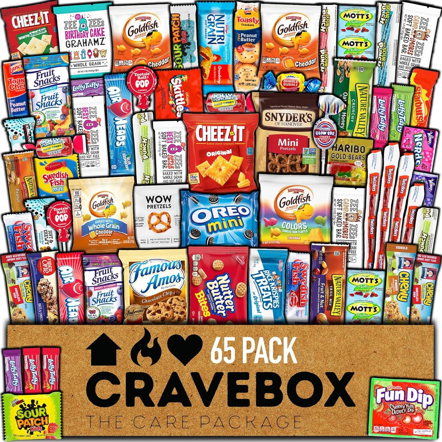 CRAVEBOX Snacks Box Variety Pack for Halloween Treats Gift Basket