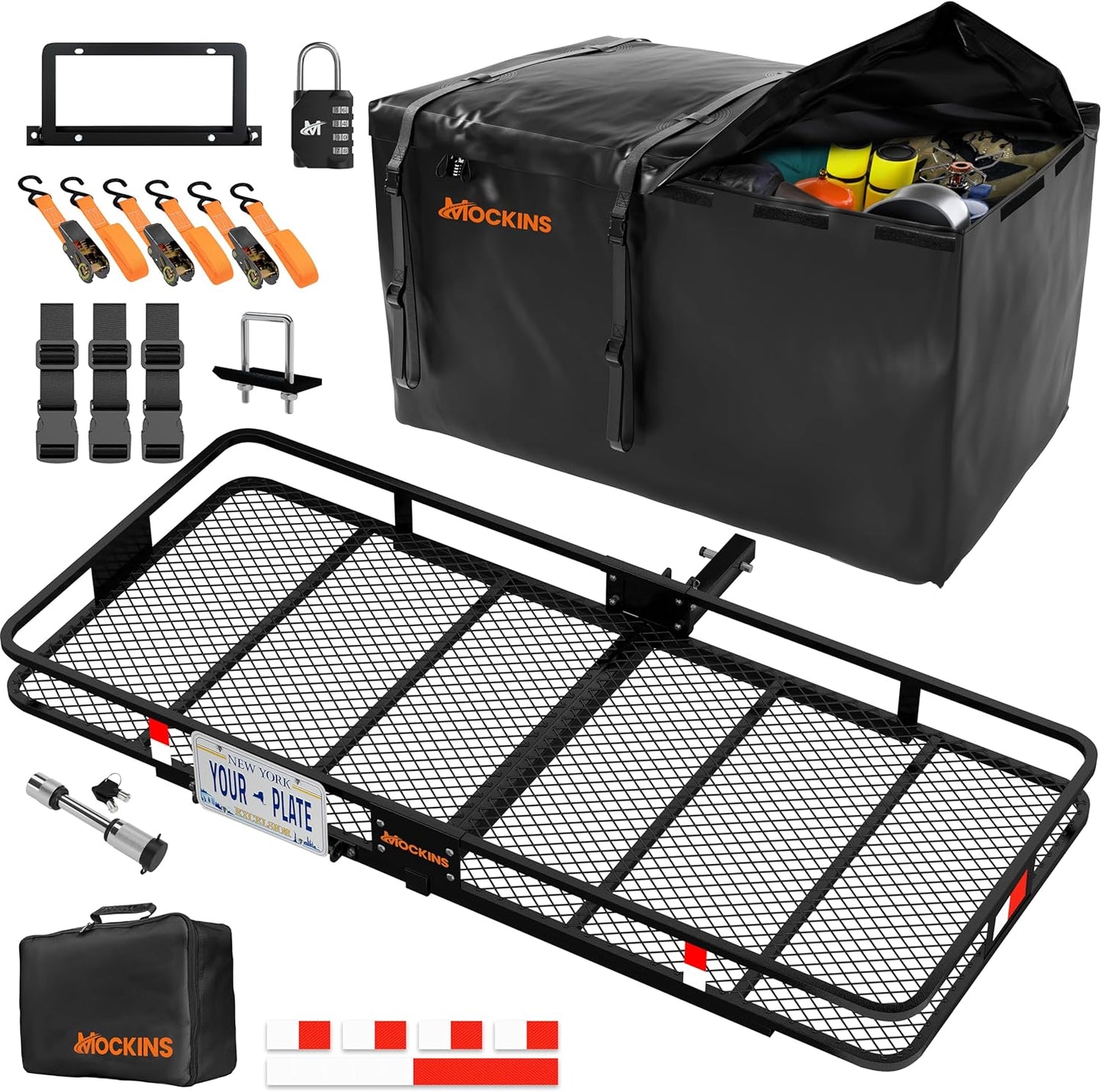 Mockins XXL Folding Trailer Hitch Cargo Carrier Review