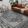 Washable Area Rug 8ft x 10ft Retro Boho Non-Slip - Easy Care