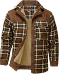 Mr.Stream Men's Outdoor Vintage Plaid Flannel Shirt Jacket - Warm per