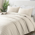 ROARINGWILD Ivory Queen Size Quilt Bedding Set - Lightweight