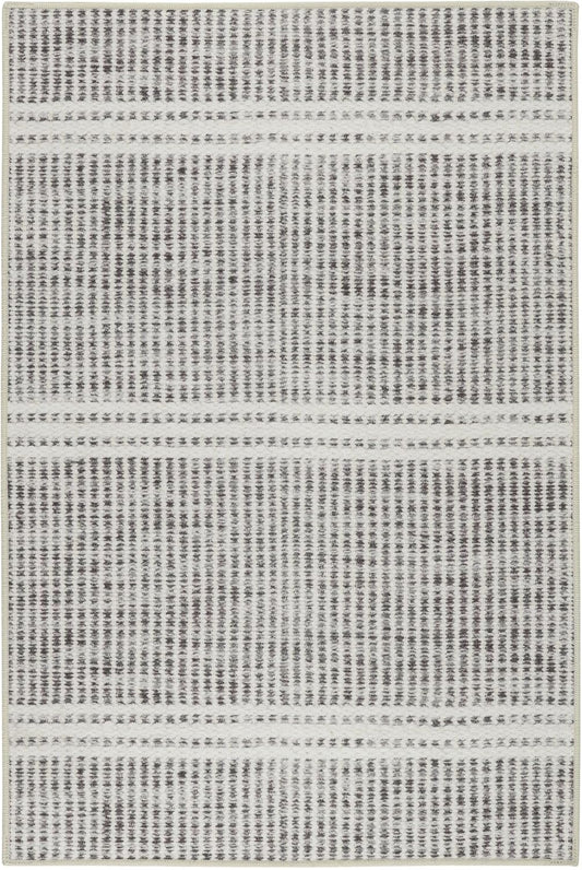Dash and Albert Malta Grey Machine Washable Area Rug for Home