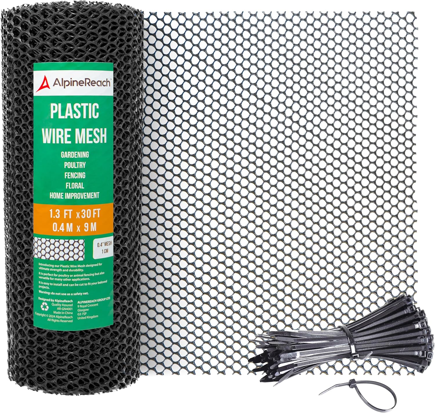 AlpineReach 1.3ft x 30ft Durable Fence Roll - Perfect for Pets & Gardening