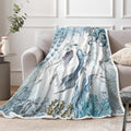 Mermaid Blanket Sea Ocean Octopus Coral Reef Throw - Cozy 60x80in