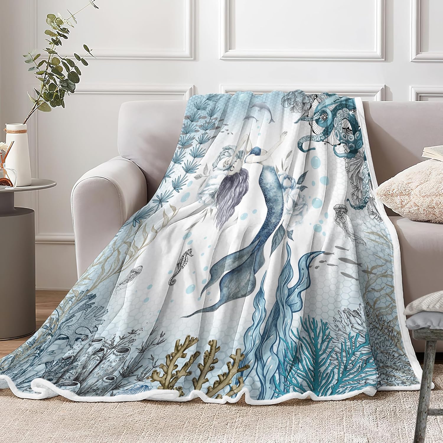 YDIDIAN Mermaid Blanket - Underwater Ocean Bliss