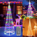 iBaycon Christmas Tree Star Lights, 8.2ft Pre-Lit Tree - Color