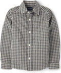 Boys Long Sleeve Poplin Button Down Shirt - Soft 100% Cotton