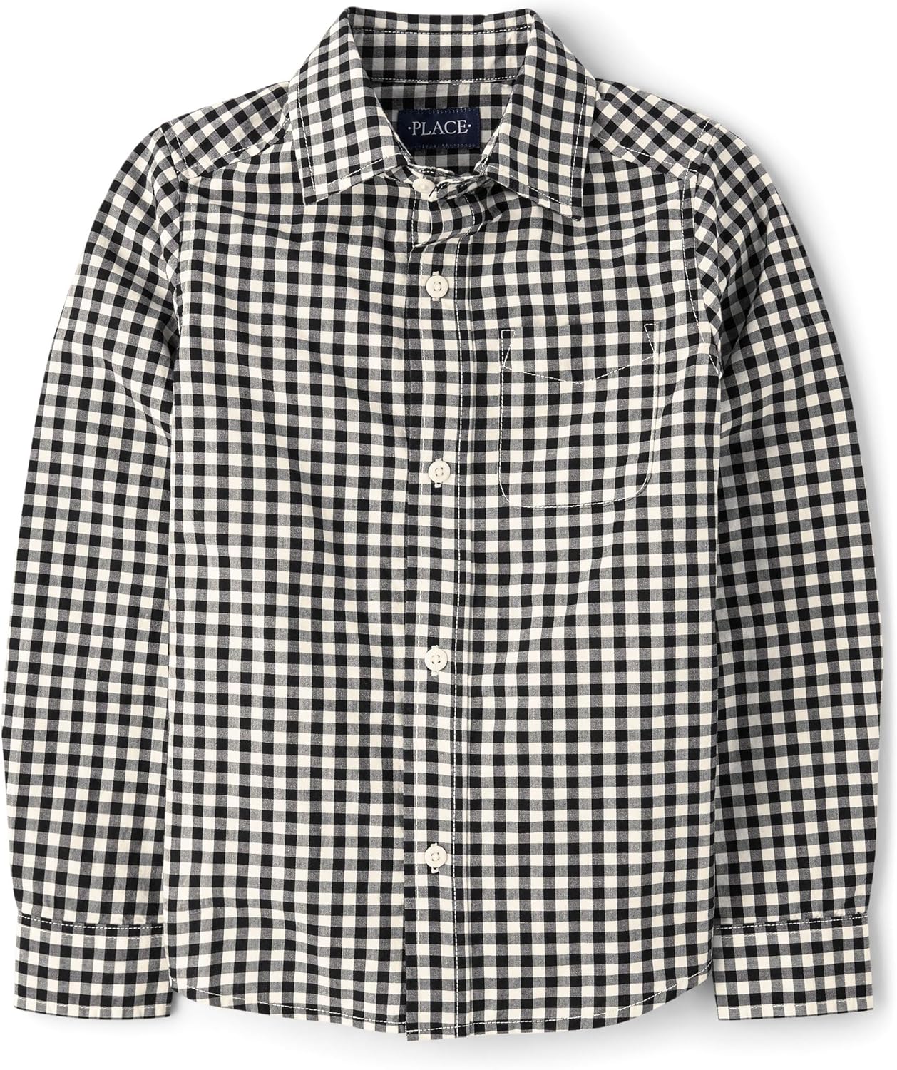 Boys Long Sleeve Poplin Button Down Shirt for Stylish Kids
