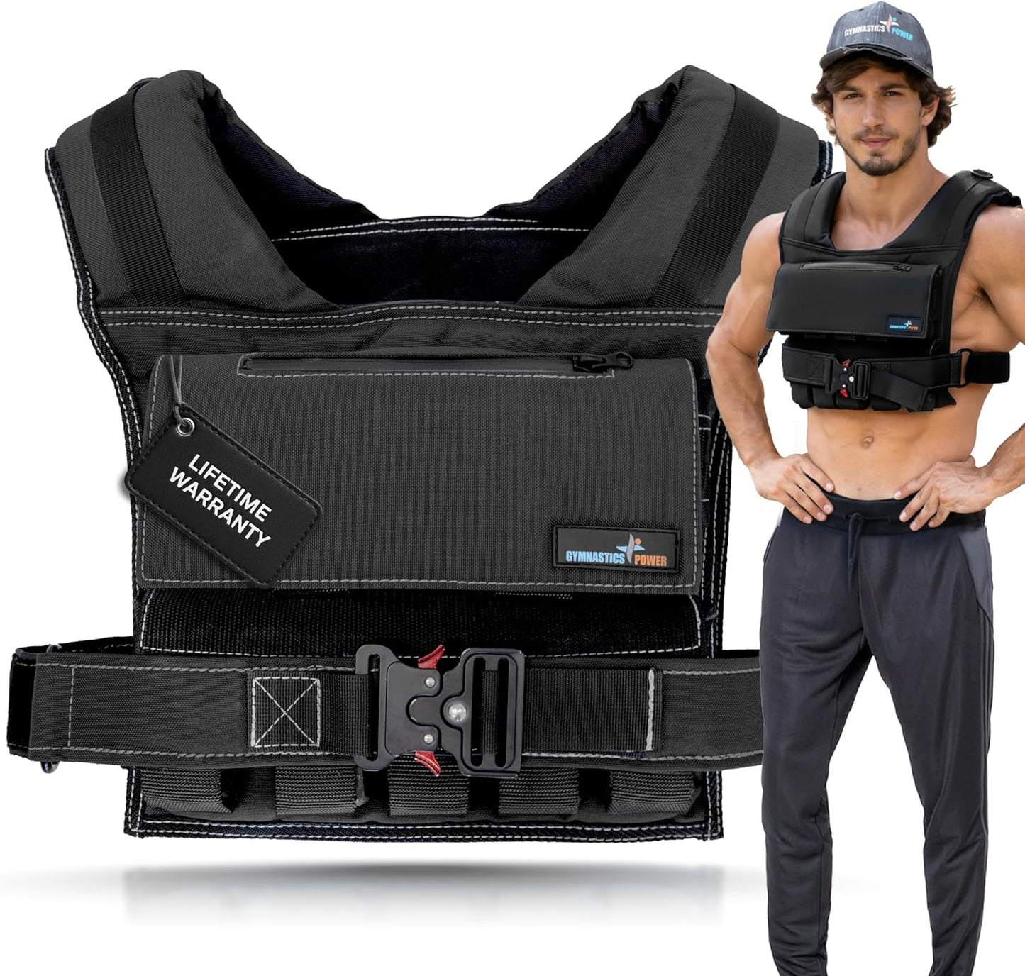 Weighted Vest Adjustable for Men and Women - Fitness Training