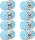 Chunky Yarn for Hand Knitting #10 Chunky Chenille Yarn - Sky Blue