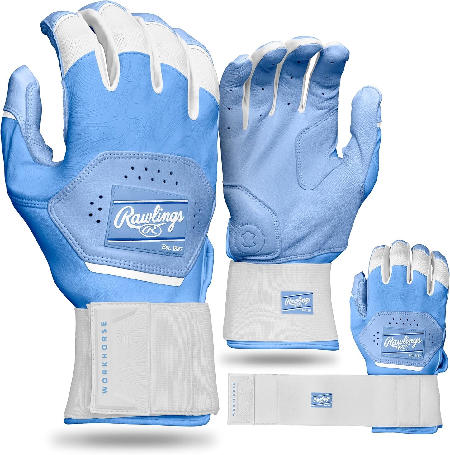 Rawlings Workhorse Baseball Batting Gloves for Maximum Control