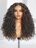 Glueless Curly Lace Front Wig 20 in Natural Black - Pre Plucked Middle