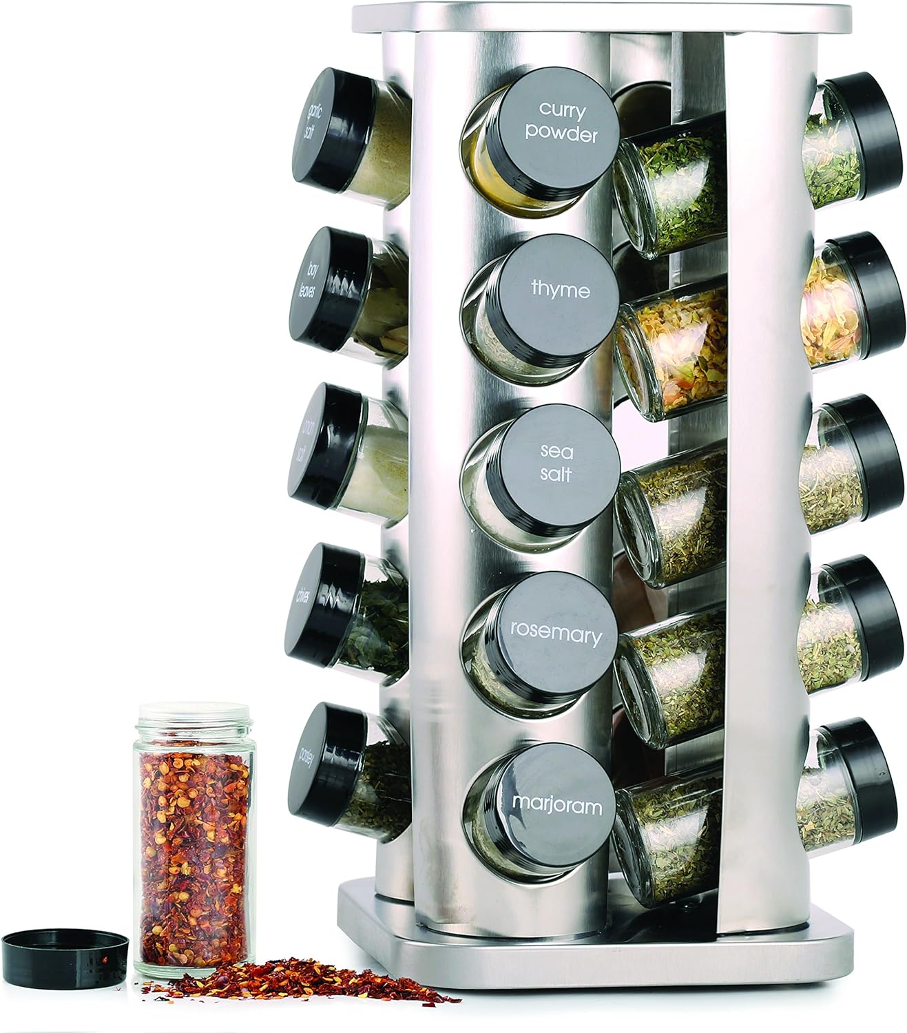 Orii 20 Jar Spice Rack Organizer - Stylish Kitchen Essential