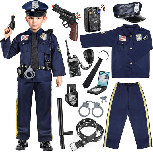 Deluxe Police Officer Costume for Kids - Joycover Role Play Set