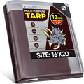 Heavy Duty Tarp Cover 16ftx20ft - Extra Thick Waterproof Protection