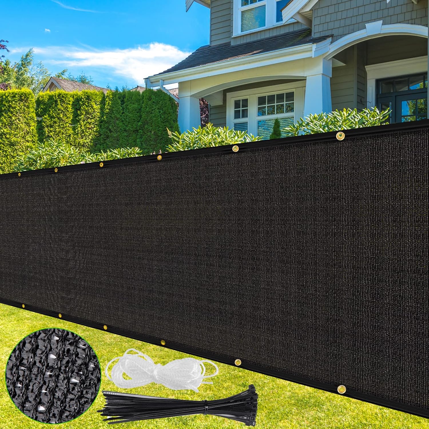 Runpon 6x50FT Privacy Screen Fence - 90% Blockage