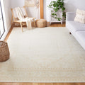Adirondack Area Rug 6 ft Square Ivory Beige - Durable, Easy Care