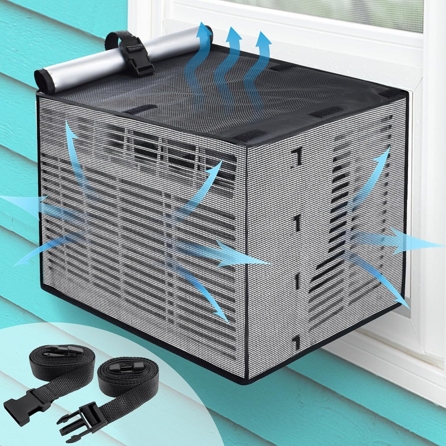 Waterproof Mesh Window AC Cover Protects Against Debris | Amerbro