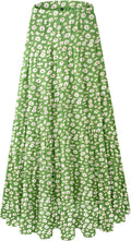 Women's Chiffon White Flowy Maxi Skirt - Boho Pleated A Line 2025 Note
