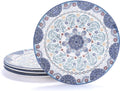Bico Blue Talavera Dinner Plates Set of 4, 11 Inch Ceramic