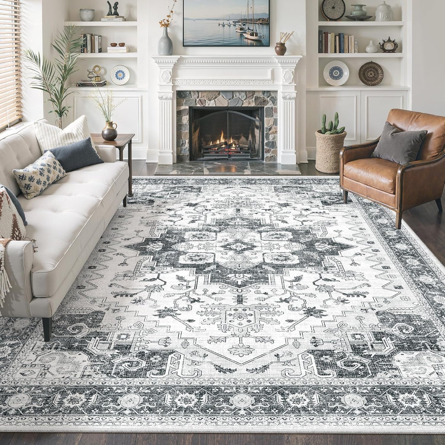 Washable Area Rug 8x10 for Living Rooms and Bedrooms