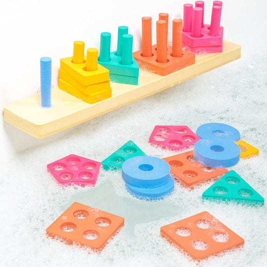 Colorful Foam Shape Sorter Bath Toy Set
