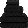 American Soft Linen Luxury 6 Piece Towel Set - Soft, Absorbent Black