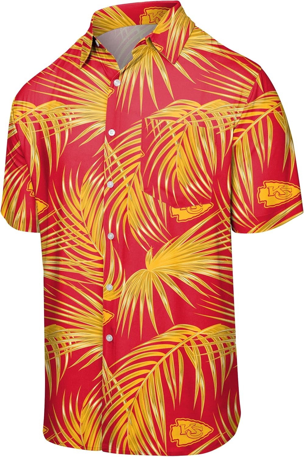FOCO NFL Team Logo Floral Aloha Tropical Button Up Shirt Review