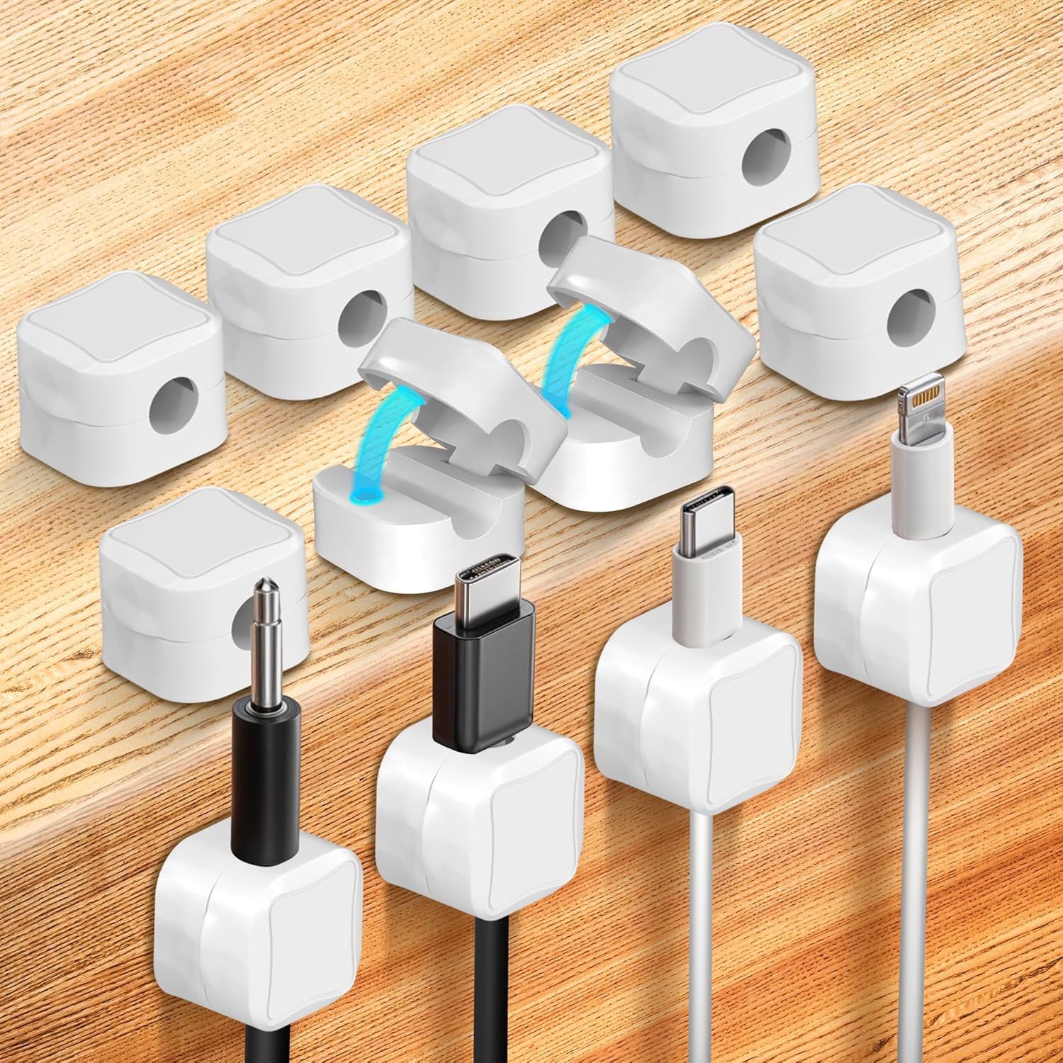 QUINTESSY Magnetic Cable Clips - Tidy & Clutter-Free!